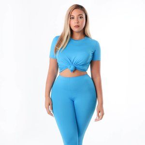Short Sleeve Leggings Set